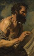 Anthony Van Dyck Study of a Bearded Man with Hands Raised, oil painting